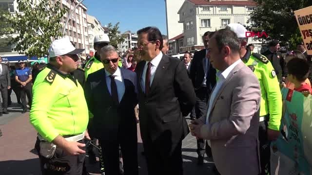 Bolu'da yaya geçidinde farkındalık etkinliği