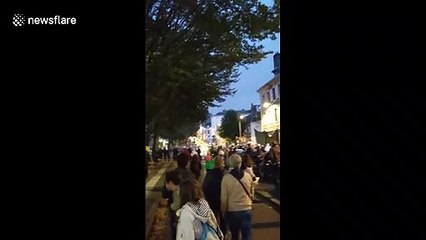 Local residents and environmental activists rally in French city of Rouen after chemical plant fire