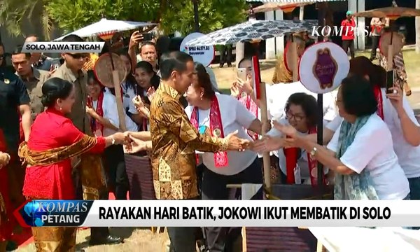 Rayakan Hari Batik, Jokowi Ikut Membatik di Solo