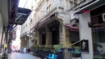 Beyoğlu'nda binada çökme riski arka bölümdeki çatlaklar