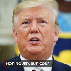 Video herunterladen: Trump denounces impeachment inquiry as a 'coup'