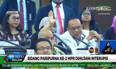 Sidang Paripurna Ke-2 MPR Dihujani Interupsi