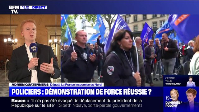 Policiers: il faut bien entendre les difficultés que rencontre la profession , Adrien Quatennens - 02/10