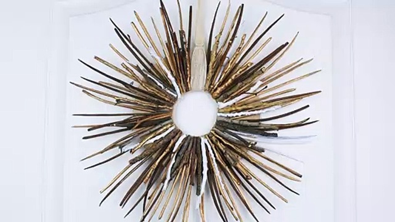 DIY Guirnalda de ramas con forma de sol