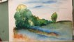 Watercolor Tutorial, River Bank, how to paint easy step by step
