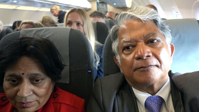 BDMV-Aruna & Hari Sharma boarded SAS flight SK-1484 at Oslo Airport for Arlanda Sweden Sep 23, 2019
