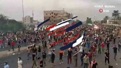 Irak'ta gösteriler devam ediyor! Ölü sayısı yükseldi, resmi binalar ateşe verildi