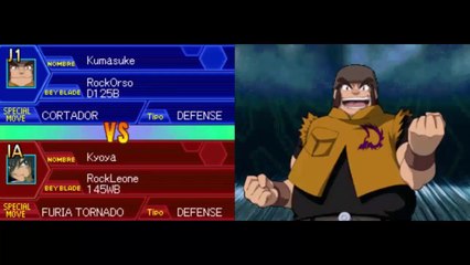 Beyblade Metal Masters NDS - Modo Arcade con Kumasuke #MetalFight #Rock_Orso #Hyoma