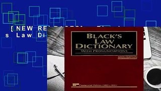[NEW RELEASES]  Black s Law Dictionary