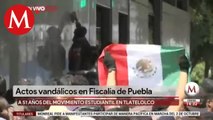 Marcha del 2 de octubre: vandalizan edificios en Puebla