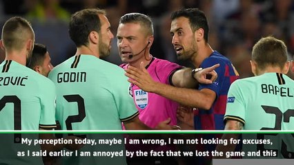 I didn't feel good about the referee from the start in Barcelona loss, says Conte