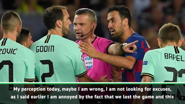 I didn't feel good about the referee from the start in Barcelona loss, says Conte