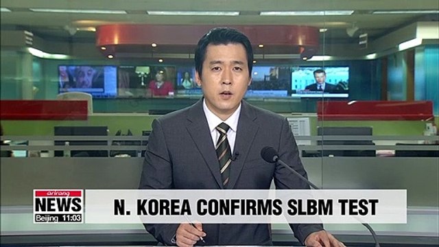 N. Korea confirms successful test of new SLBM missile