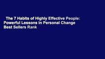 The 7 Habits of Highly Effective People: Powerful Lessons in Personal Change  Best Sellers Rank
