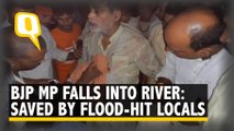 Bihar Floods: BJP MP Ram Kripal Yadav Falls Into River in Rural Patna