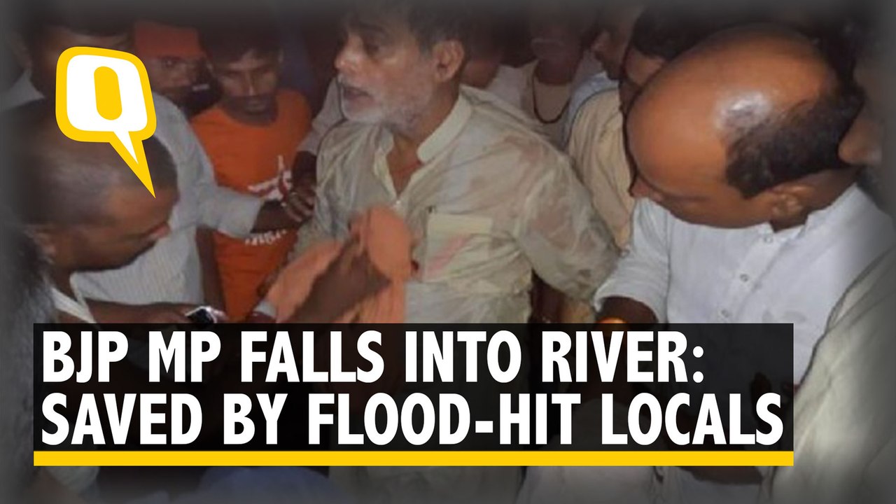 Bihar Floods: BJP MP Ram Kripal Yadav Falls Into River in Rural Patna