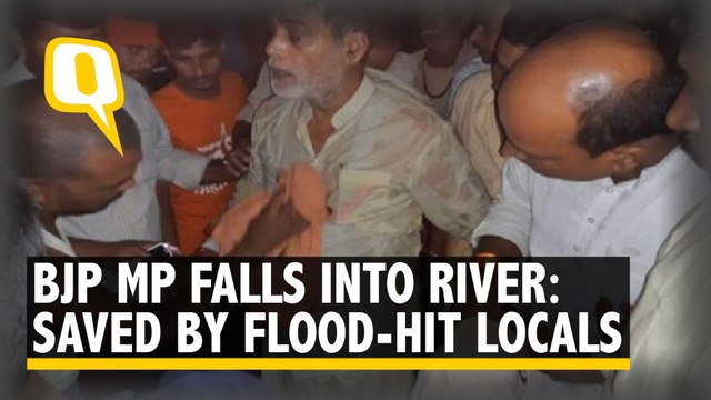 Bihar Floods: BJP MP Ram Kripal Yadav Falls Into River in Rural Patna