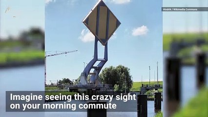 ‘Flying Drawbridge’ Lifts a Whole Chunk of Road For Passing Boats