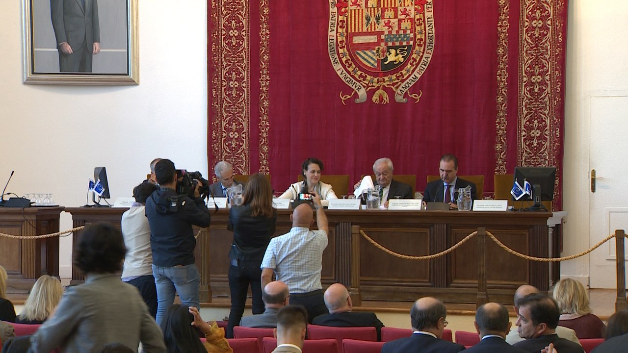 Magdalena Valerio en un encuentro sobre Derechos Humanos