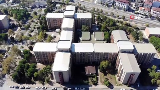 Tahliye edilen Cerrahpaşa Veteriner Fakültesi havadan görüntülendi