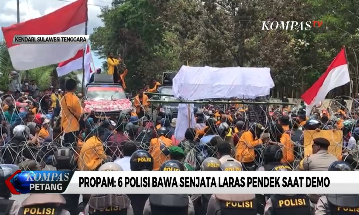 Enam Polisi Diduga Bawa Senjata Api saat Unjuk Rasa Mahasiswa di Kendari