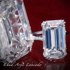 Diamond ring emerald cut