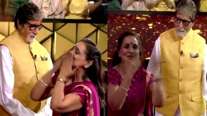 KBC: Amitabh Bachchan gets FLYING kisses from Contestant Urmila Dhatarwal | FilmiBeat