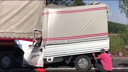 Tıra çarpan kamyonetin sürücüsü öldü (2)