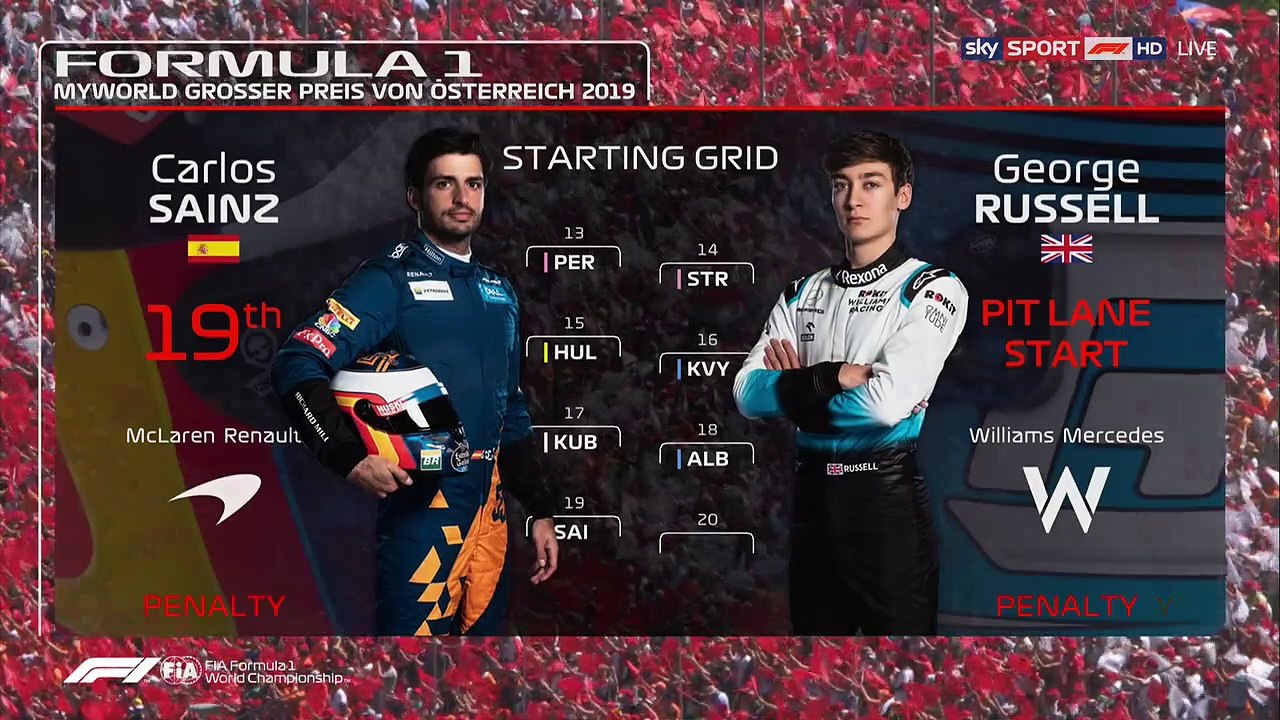 F1 2019 GP09 OESTERREICH Spielberg