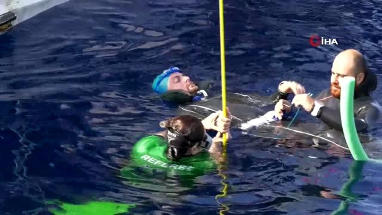 Serbest Dalış Deniz Bireysel Türkiye Şampiyonası'nda korkutan anlar