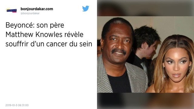 Le père de Beyoncé, Mathew Knowles, évoque son combat contre le cancer du sein