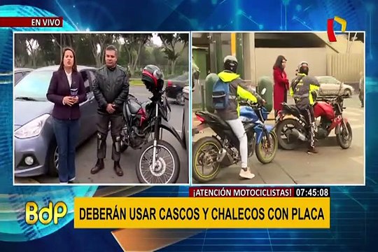 Asociación de Motociclistas: Uso de cascos y chalecos con placa no acabará la delincuencia