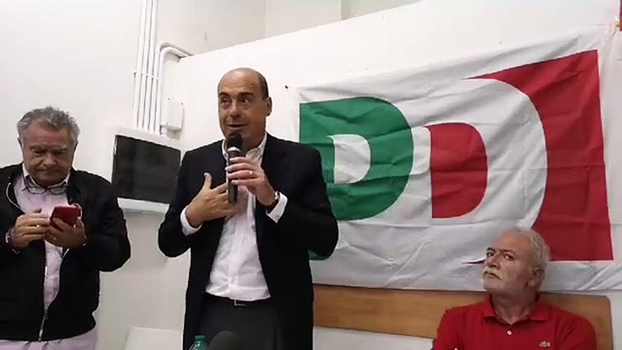 Zingaretti dal nuovo circolo del Partito Democr...