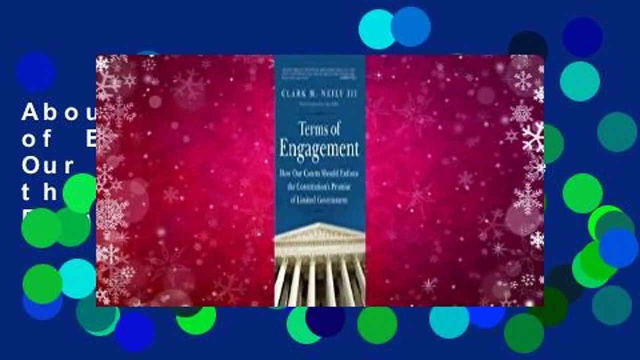 About For Books  Terms of Engagement: How Our Courts Should Enforce the Constitution's Promise of