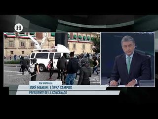 Concanaco pide castigo para anarquistas que dañaron el Centro Histórico