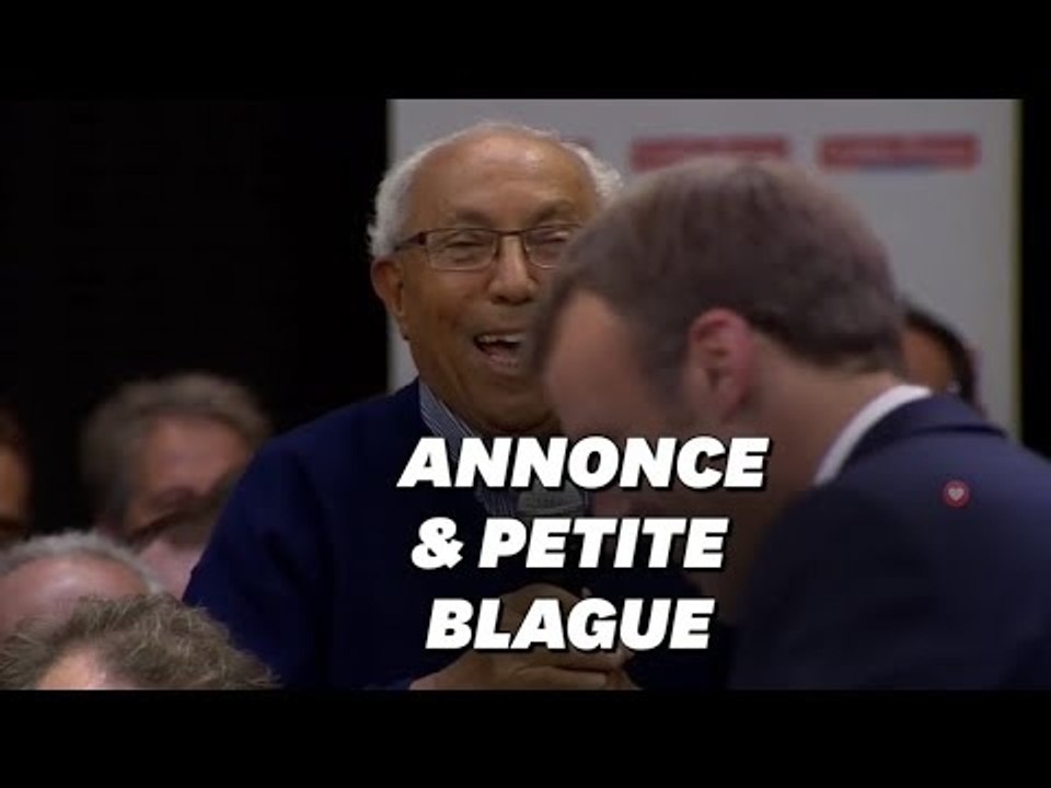 Macron promet de payer les retraites le 1er du mois (et fait des blagues)