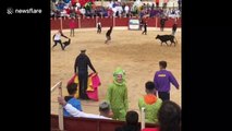 That's bull flip! Spain man takes on bull and gets brutally flipped over
