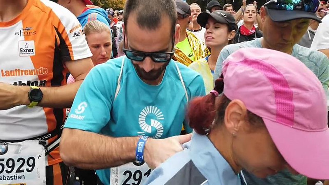 Blinder Marathon-Läufer