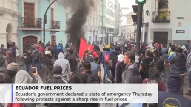 Ecuador declares state of emergency as protests rage over fuel-price hikes