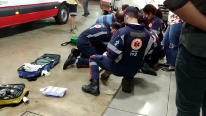 Jovem é socorrida pelo Samu no Bairro Cancelli