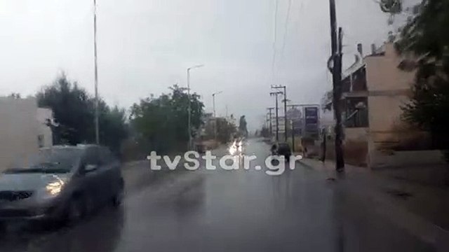 Έντονη βροχόπτωση στη Λαμία