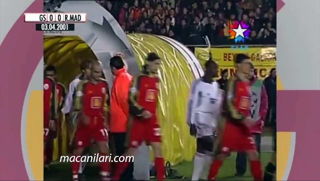 03.04.2001 - 2000-2001 UEFA Champions League Quarter Final 1st Leg Galatasaray 3-2 Real Madrid (Long Highlight)