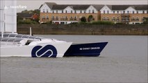 Hydrogen-powered yacht arrives in London marking end of three-year trip around Europe