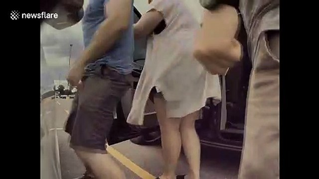 US Tesla owner catches friends dancing and make rude gestures into the car's cameras