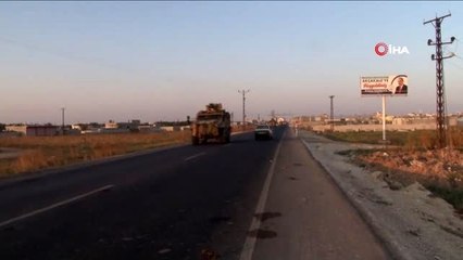 Sınıra devriyeye giden askeri araçlar böyle görüntülendi