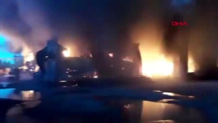 Rusya'da bir depoda yangın