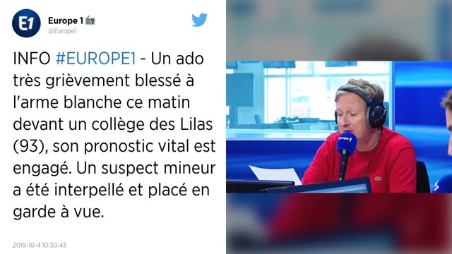 Un adolescent poignardé devant un collège des Lilas, en Seine-Saint-Denis