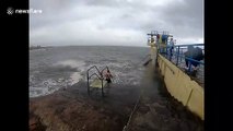 Swimmers spotted entering sea in Galway as Storm Lorenzo hits Ireland