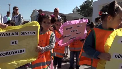 Miniklerin hayvan sevgisi