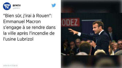 Incendie à l'usine Lubrizol : « J'irai bien sûr à Rouen », affirme Emmanuel Macron